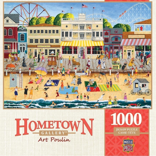 Masterpieces Masterpieces 71627 19.25 x 26.75 in. Art Poulin Hometown Gallery On the Boardwalk Jigsaw Puzzle - 1000 Piece 71627 - main